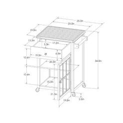 Windham Wood Top Kitchen Cart - Black - Threshold™ -Cheap Furniture Store GUEST dea9d574 4d43 47af 9b54 441db16c8996