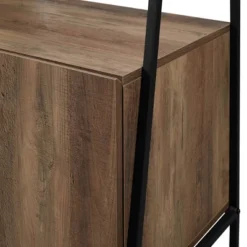 72" Open Shelf And Closed Storage Cabinet Ladder Bookcase - Saracina Home -Cheap Furniture Store GUEST ded49d99 27c1 4ea8 a1ba cd985adc4624