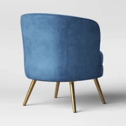 Beadle Accent Chair With Brass Leg Velvet Blue - Project 62™ -Cheap Furniture Store GUEST e11583ec 29c6 45c1 beb3 aaaa0bb28088