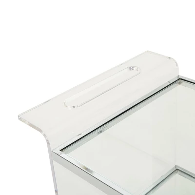 Yves Acrylic Bar Trolley Clear - Christopher Knight Home 5 Yves Acrylic Bar Trolley Clear - Christopher Knight Home - Image 3