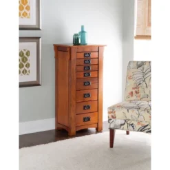 Delia Jewelry Armoire Brown - Powell Company -Cheap Furniture Store GUEST e863c6dc 98a4 4ad3 80cb 773ca351a397