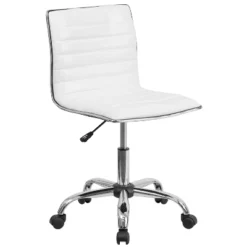 Emma And Oliver Low Back Designer Armless Ribbed Swivel Task Office Chair -Cheap Furniture Store GUEST ef27e240 afc6 4ff8 9de8 1a3f3578ed1b