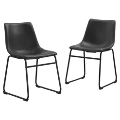 Set Of 2 Laslo Modern Upholstered Faux Leather Dining Chairs - Saracina Home -Cheap Furniture Store GUEST f09ca4a2 22b8 4c1e 90a5 214c5268ba1a