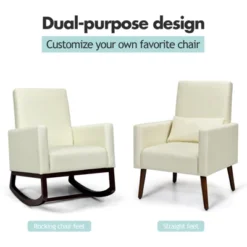 Tangkula 2-in-1 Upholstered Rocking Chair With Wood Leg & Pillow Relax Sofa Chair Light Grey/Beige/Dark Gray 19 Tangkula 2-in-1 Upholstered Rocking Chair With Wood Leg & Pillow Relax Sofa Chair Light Grey/Beige/Dark Gray -Cheap Furniture Store GUEST fb3113fc 95e1 49e1 b4da d0d1b94e6231