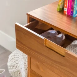 Mid-Century Modern Groove Wood 6 Drawer Dresser - Saracina Home -Cheap Furniture Store GUEST fcb730ab 9952 4f83 9614 24322242cf6c