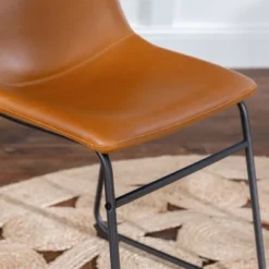 Set Of 2 Laslo Modern Upholstered Faux Leather Dining Chairs - Saracina Home -Cheap Furniture Store GUEST fe245bc2 14e4 4821 9570 ac728abc73e4